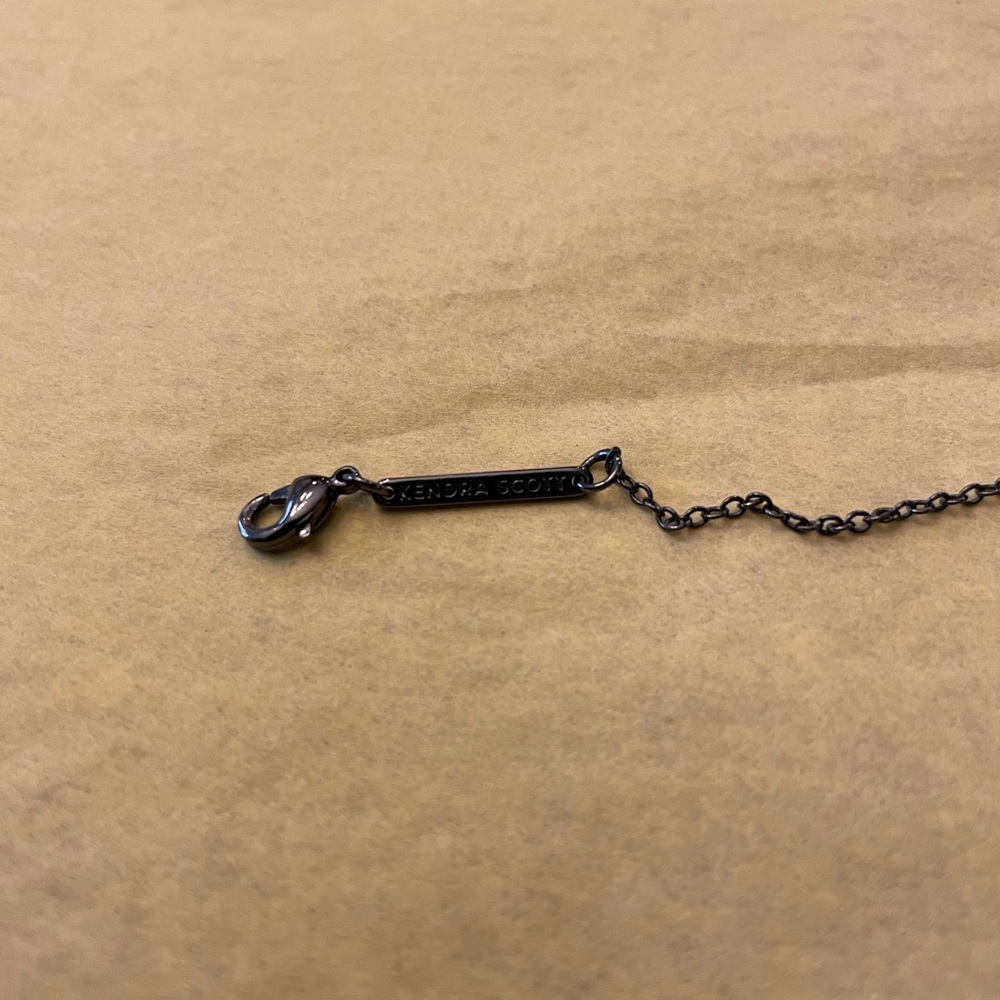 Kendra Scott Gunmetal Black Drusy Necklace - Picture 4 of 5